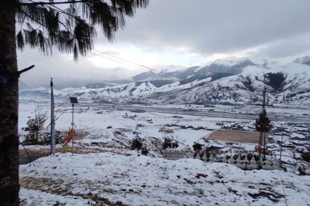 Snowfall in Mechuka Valley, Arunachal Pradesh